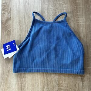 NWT Joy Lab Women's Seamless Sports Bra Size Large Atlantic Blue